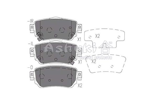 Ashuki N00986 Brake Pad Set, disc brake N00986: Buy near me in Poland at 2407.PL - Good price!