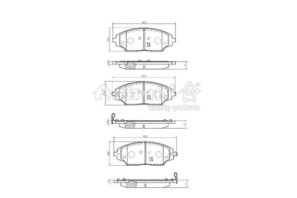 Ashuki J00910 Гальмівні колодки, комплект J00910: Приваблива ціна - Купити у Польщі на 2407.PL!