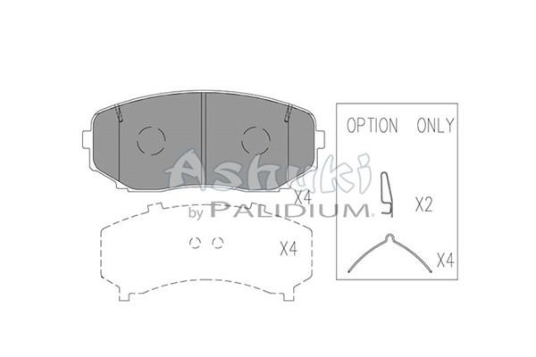 Ashuki M075-47 Brake Pad Set, disc brake M07547: Buy near me in Poland at 2407.PL - Good price!