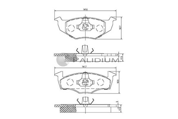 Ashuki P1-1009 Тормозные колодки дисковые, комплект P11009: Отличная цена - Купить в Польше на 2407.PL!