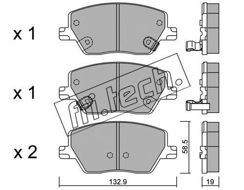 Fri.tech 1103.0 Brake Pad Set, disc brake 11030: Buy near me in Poland at 2407.PL - Good price!