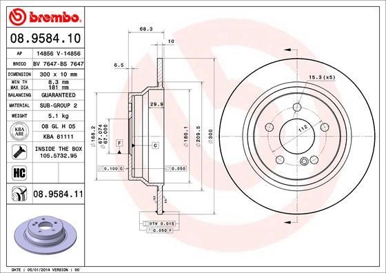 Breco BS 7647 Тормозной диск задний невентилируемый BS7647: Отличная цена - Купить в Польше на 2407.PL!