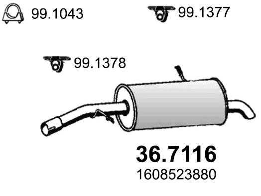 Asso 36.7116 Shock absorber 367116: Buy near me in Poland at 2407.PL - Good price!