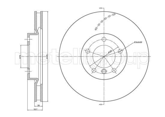 Fri.tech BD0879 Innenbelüftete Bremsscheibe vorne BD0879: Kaufen Sie zu einem guten Preis in Polen bei 2407.PL!