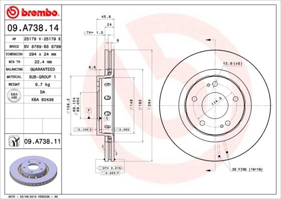 Breco BS 8789 Тормозной диск передний вентилируемый BS8789: Отличная цена - Купить в Польше на 2407.PL!