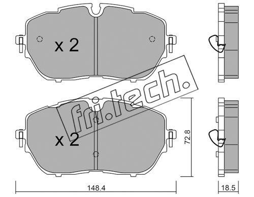 Fri.tech 1105.0 Brake Pad Set, disc brake 11050: Buy near me in Poland at 2407.PL - Good price!