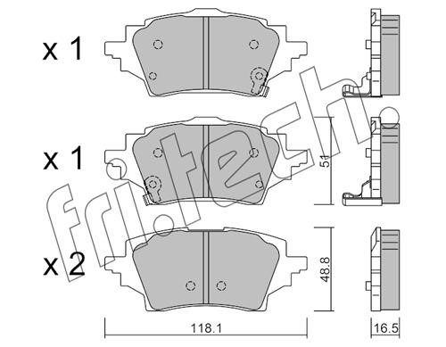 Fri.tech 1228.0 Brake Pad Set, disc brake 12280: Buy near me in Poland at 2407.PL - Good price!