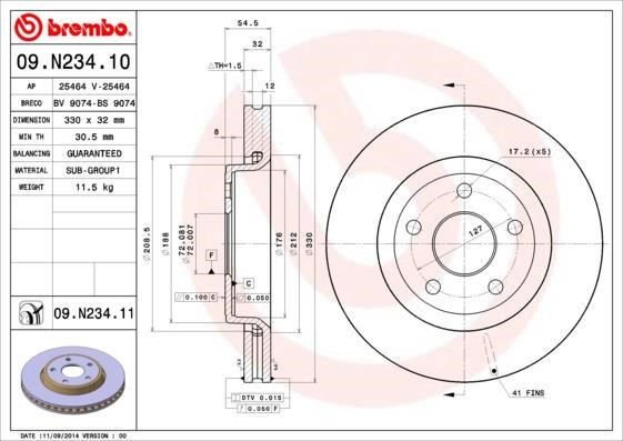 Breco BV 9074 Тормозной диск BV9074: Отличная цена - Купить в Польше на 2407.PL!