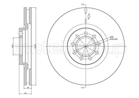 Fri.tech BD1252 Front brake disc ventilated BD1252: Buy near me in Poland at 2407.PL - Good price!