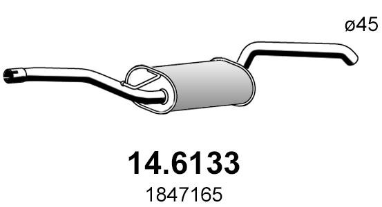 Asso 14.6133 Средний глушитель выхлопных газов 146133: Отличная цена - Купить в Польше на 2407.PL!