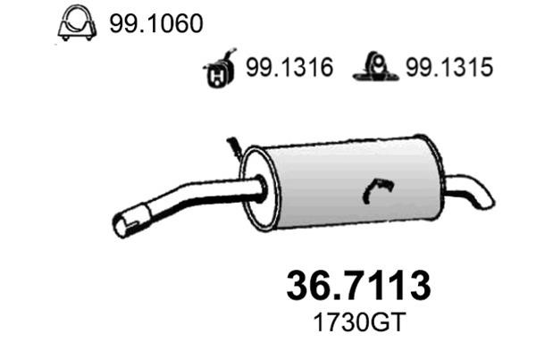 Asso 36.7113 Shock absorber 367113: Buy near me in Poland at 2407.PL - Good price!
