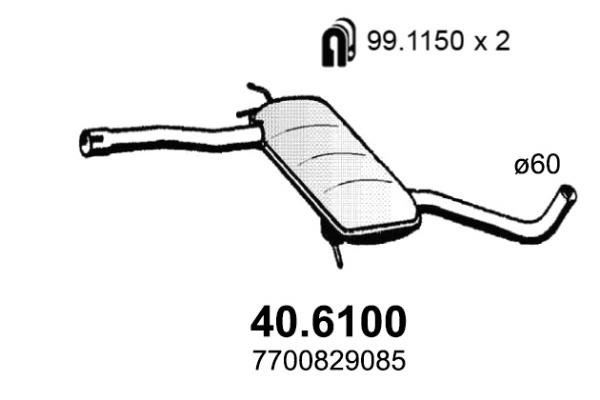 Asso 40.6100 Shock absorber 406100: Buy near me in Poland at 2407.PL - Good price!