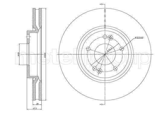 Fri.tech BD1018 Front brake disc ventilated BD1018: Buy near me in Poland at 2407.PL - Good price!