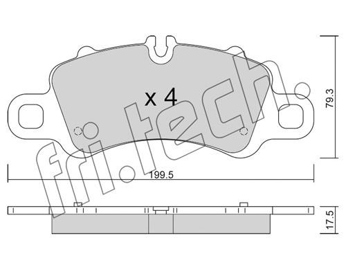 Fri.tech 1254.0 Brake Pad Set, disc brake 12540: Buy near me in Poland at 2407.PL - Good price!