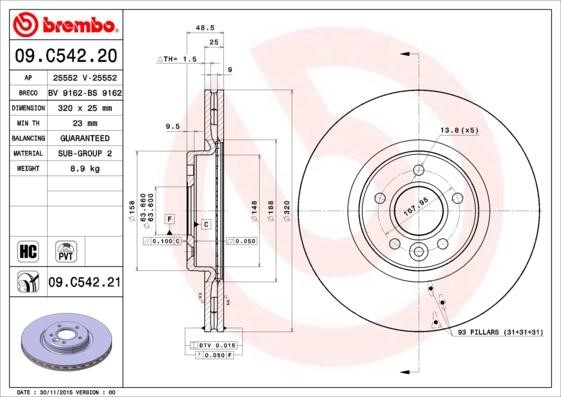 Breco BV9162 Tarcza hamulcowa BV9162: Atrakcyjna cena w Polsce na 2407.PL - Zamów teraz!