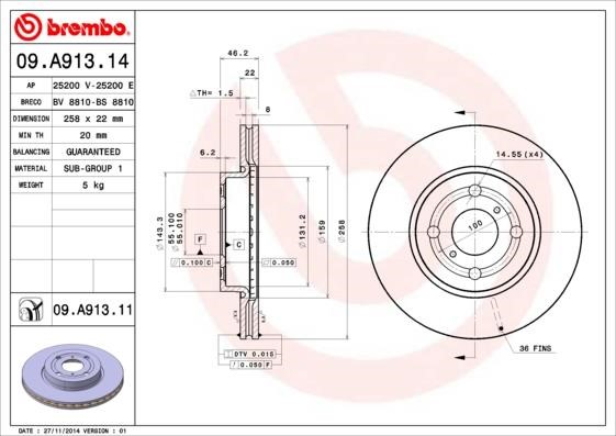 Breco BS 8810 Тормозной диск передний вентилируемый BS8810: Отличная цена - Купить в Польше на 2407.PL!