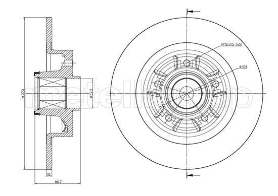 Fri.tech BD1484 Rear brake disc, non-ventilated BD1484: Buy near me in Poland at 2407.PL - Good price!