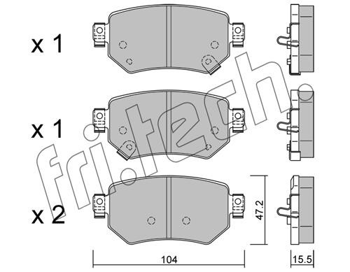 Fri.tech 1159.0 Brake Pad Set, disc brake 11590: Buy near me in Poland at 2407.PL - Good price!