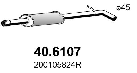 Asso 40.6107 Средний глушитель выхлопных газов 406107: Отличная цена - Купить в Польше на 2407.PL!