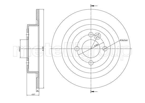 Fri.tech BD1418 Bremsscheibe hinten, unbelüftet BD1418: Kaufen Sie zu einem guten Preis in Polen bei 2407.PL!