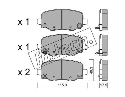 Fri.tech 10181 Brake Pad Set, disc brake 10181: Buy near me in Poland at 2407.PL - Good price!