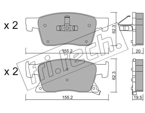 Fri.tech 1115.0 Scheibenbremsbeläge, Set 11150: Kaufen Sie zu einem guten Preis in Polen bei 2407.PL!