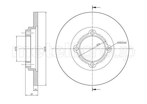 Fri.tech BD0119 Brake disc BD0119: Buy near me in Poland at 2407.PL - Good price!