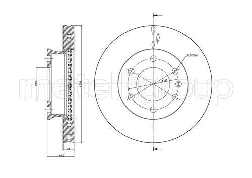 Fri.tech BD1046 Front brake disc ventilated BD1046: Buy near me in Poland at 2407.PL - Good price!