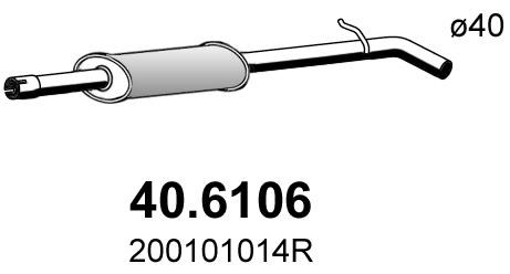 Asso 40.6106 Middle Silencer 406106: Buy near me in Poland at 2407.PL - Good price!