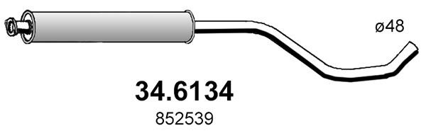 Asso 34.6134 Средний глушитель выхлопных газов 346134: Отличная цена - Купить в Польше на 2407.PL!