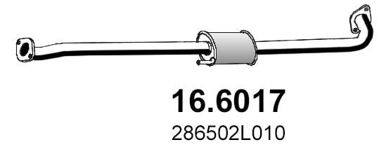 Asso 16.6017 Средний глушитель выхлопных газов 166017: Отличная цена - Купить в Польше на 2407.PL!