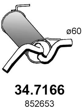 Asso 34.7166 End Silencer 347166: Buy near me in Poland at 2407.PL - Good price!