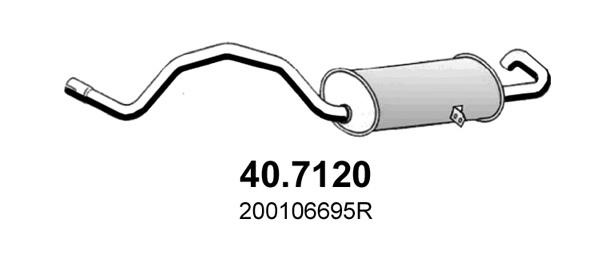 Asso 40.7120 Глушитель, задняя часть 407120: Отличная цена - Купить в Польше на 2407.PL!