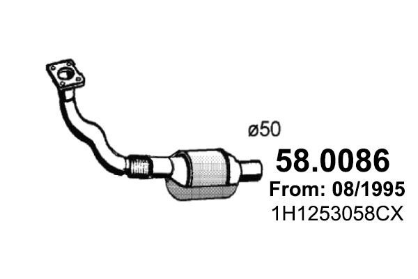 Asso 58.0086 Catalytic Converter 580086: Buy near me in Poland at 2407.PL - Good price!