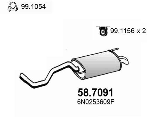 Asso 587091 End Silencer 587091: Buy near me in Poland at 2407.PL - Good price!