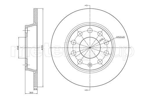 Fri.tech BD0767 Bremsscheibe hinten, unbelüftet BD0767: Kaufen Sie zu einem guten Preis in Polen bei 2407.PL!