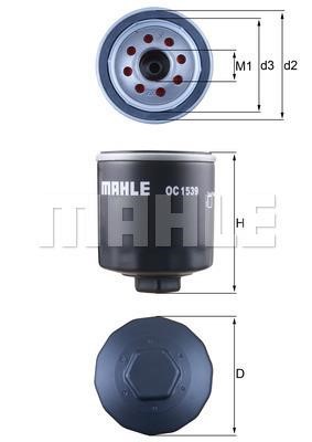 Mahle Original OC 1539 Oil Filter OC1539: Buy near me at 2407.PL in Poland at an Affordable price!