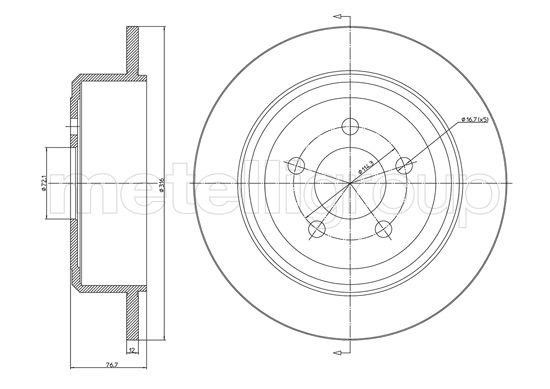 Fri.tech BD1292 Rear brake disc, non-ventilated BD1292: Buy near me in Poland at 2407.PL - Good price!