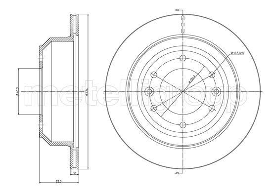 Fri.tech BD1354 Rear ventilated brake disc BD1354: Buy near me in Poland at 2407.PL - Good price!