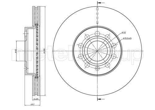 Fri.tech BD0932 Front brake disc ventilated BD0932: Buy near me in Poland at 2407.PL - Good price!