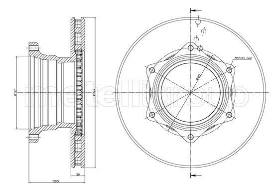 Fri.tech BD1134 Rear ventilated brake disc BD1134: Buy near me in Poland at 2407.PL - Good price!