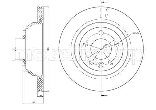 Fri.tech BD1156 Rear ventilated brake disc BD1156: Buy near me in Poland at 2407.PL - Good price!