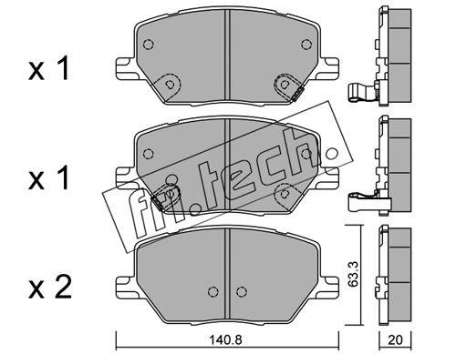 Fri.tech 10170 Brake Pad Set, disc brake 10170: Buy near me in Poland at 2407.PL - Good price!