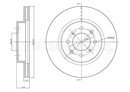 Fri.tech BD0261 Brake disc BD0261: Buy near me in Poland at 2407.PL - Good price!