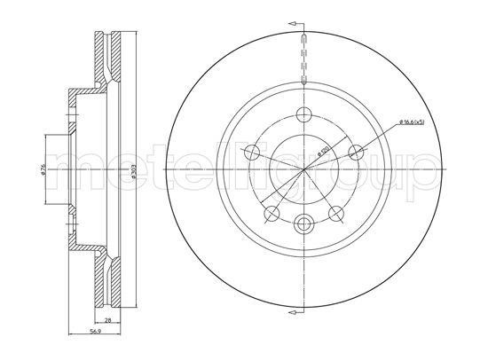 Fri.tech BD1446 Wentylowana przednia tarcza hamulcowa BD1446: Dobra cena w Polsce na 2407.PL - Kup Teraz!