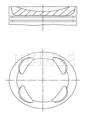 Mahle Original 081 PI 00104 002 Поршень с кольцами, комплект 081PI00104002: Отличная цена - Купить в Польше на 2407.PL!