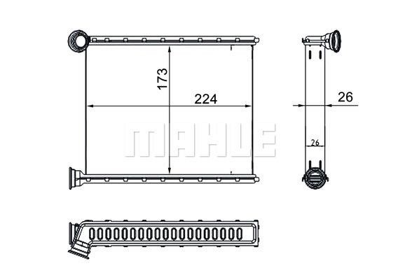 Mahle/Behr AH 270 000S Heat exchanger, interior heating AH270000S: Buy near me in Poland at 2407.PL - Good price!