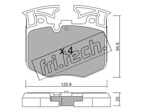 Fri.tech 1146.0 Brake Pad Set, disc brake 11460: Buy near me in Poland at 2407.PL - Good price!