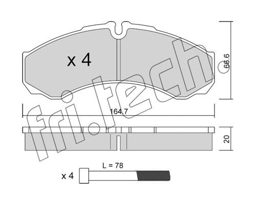 Fri.tech 221.1 Brake Pad Set, disc brake 2211: Buy near me in Poland at 2407.PL - Good price!