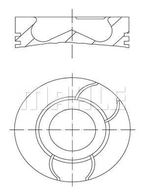 Mahle Original 021 PI 00120 000 Поршень з кільцями, комплект 021PI00120000: Приваблива ціна - Купити у Польщі на 2407.PL!